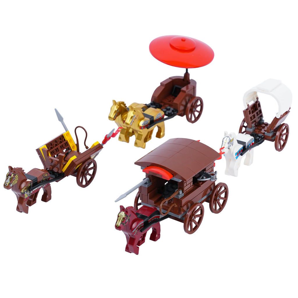 Medieval War Chariot Building Block Set with 12 Minifigures O599094