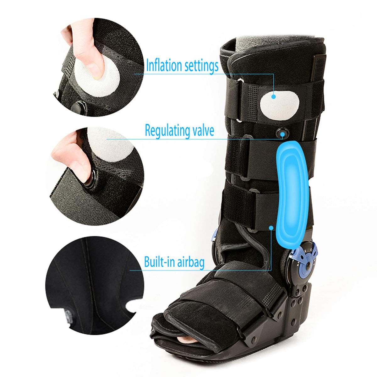 Walking Boot Ankle Support Non-Slip Foot Brace W541709
