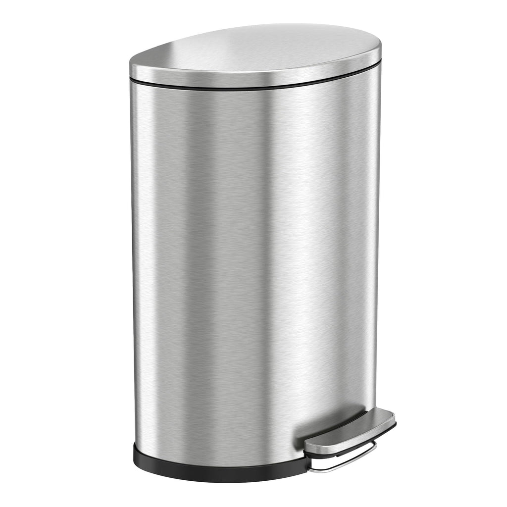 50L Stainless Steel Step Trash Can with Odor Filter and Removable Bucket O292