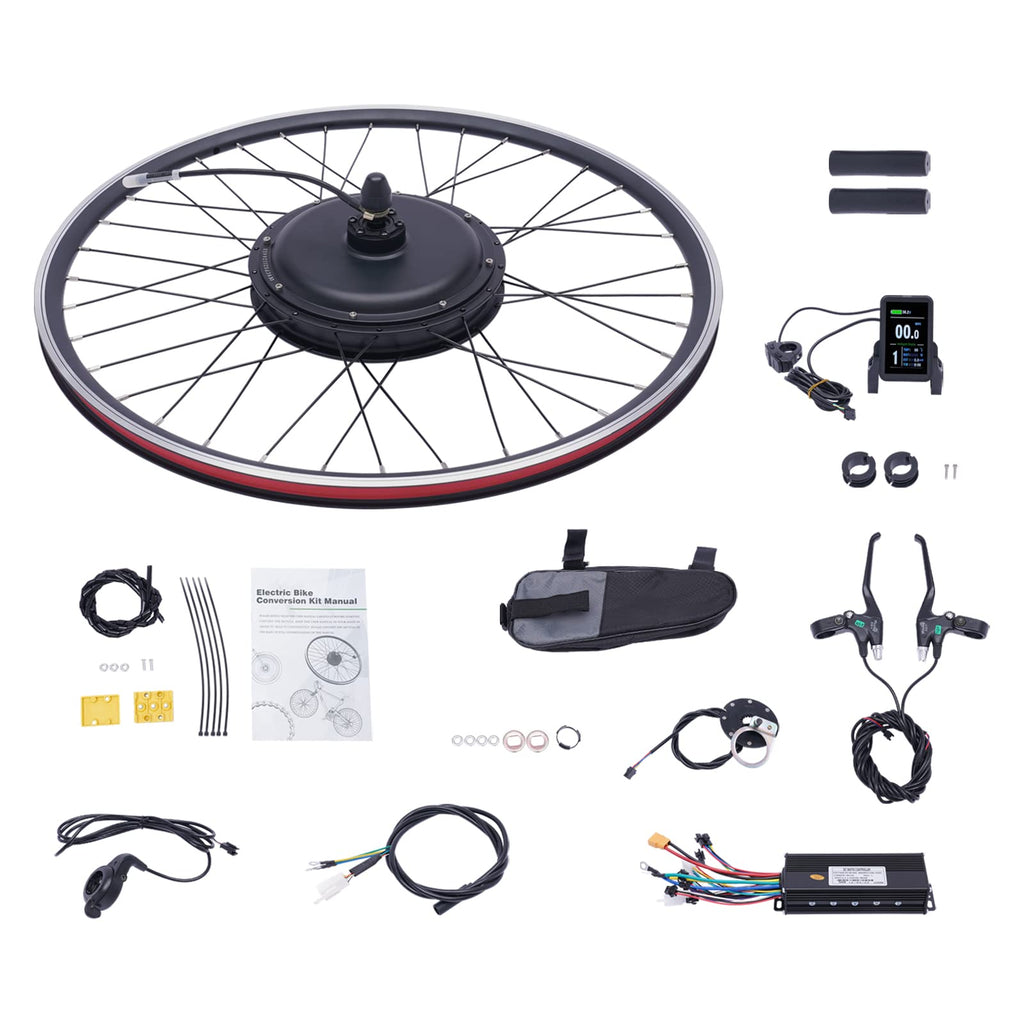 48V 1000W E-Bike Conversion Kit with Display Brushless Gearless Motor Q87006