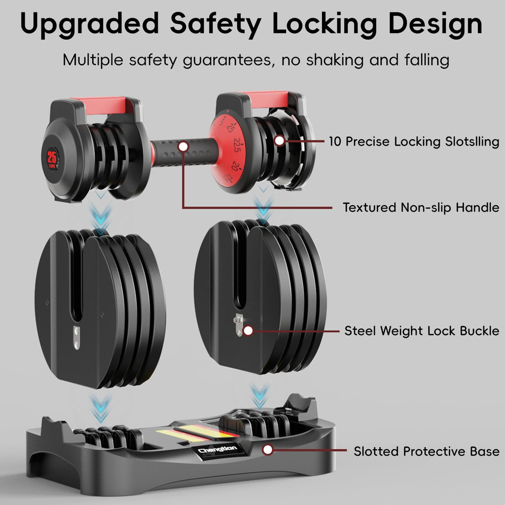 Adjustable Dumbbell Set of 2 with Anti-Slip Handle R564123