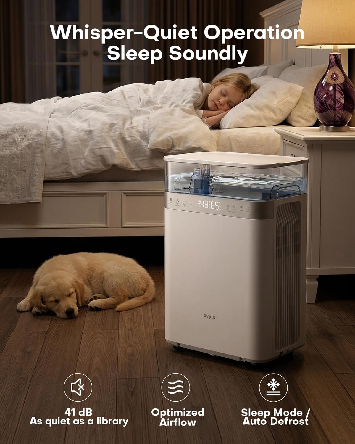 White Dehumidifier with Pump and Hose G9624