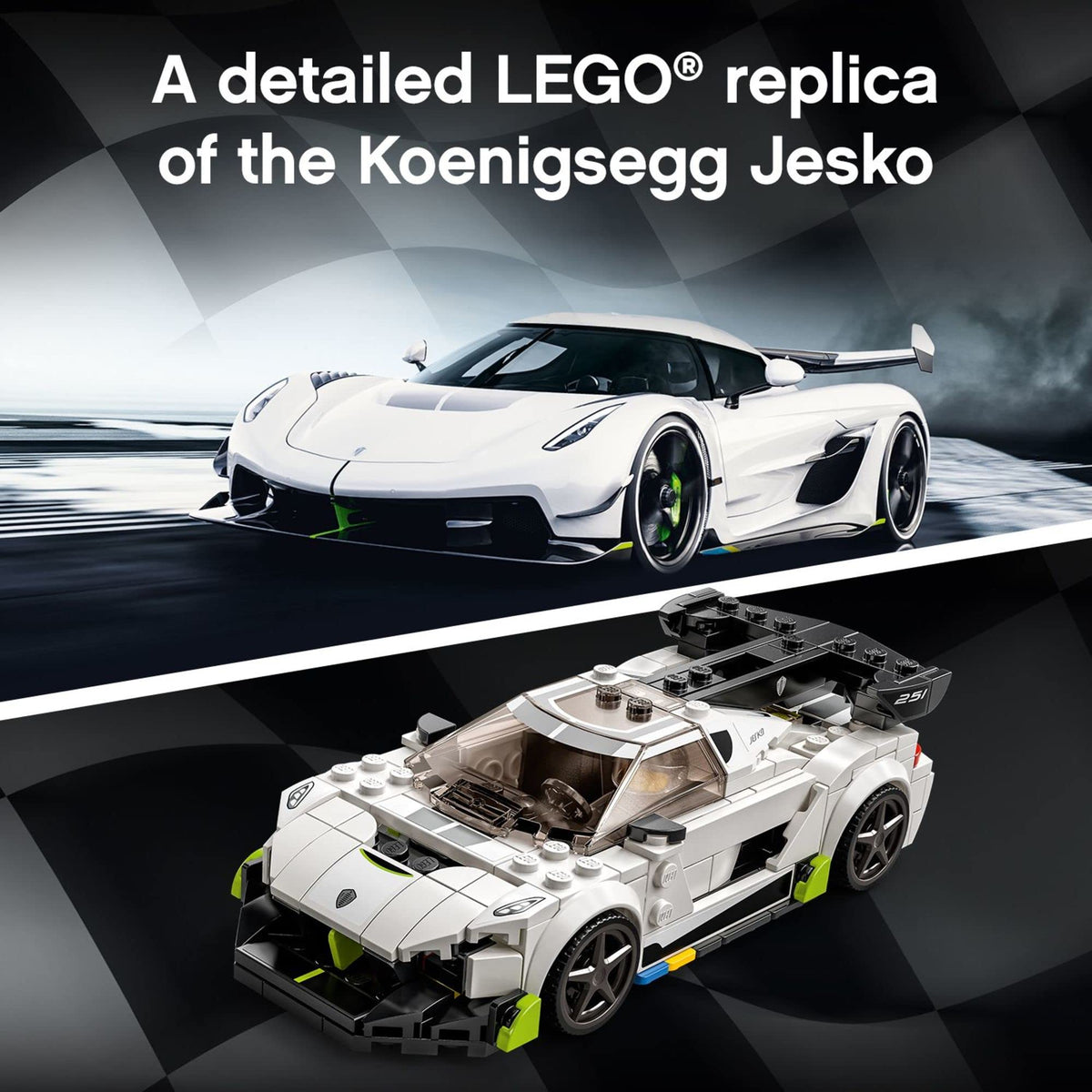 Racing Sports Car Toy with Driver Minifigure H438