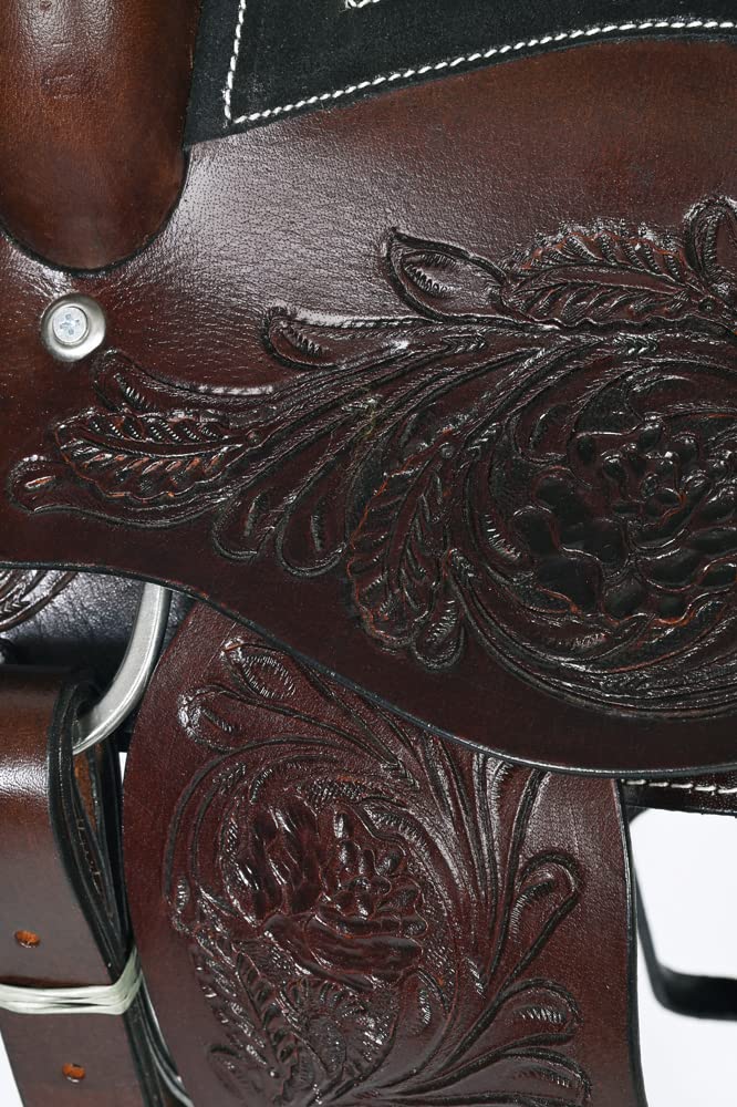 Dark Brown Leather Western Saddle S218592
