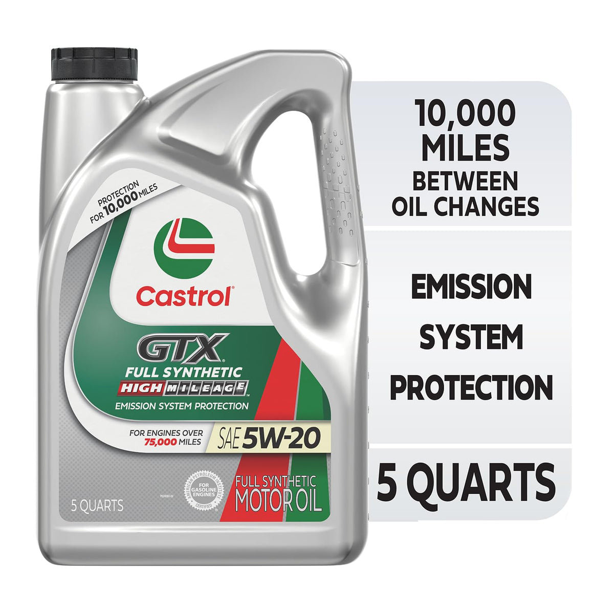 Full Synthetic High Mileage 5W-20 Motor Oil, 5 Quart M2509