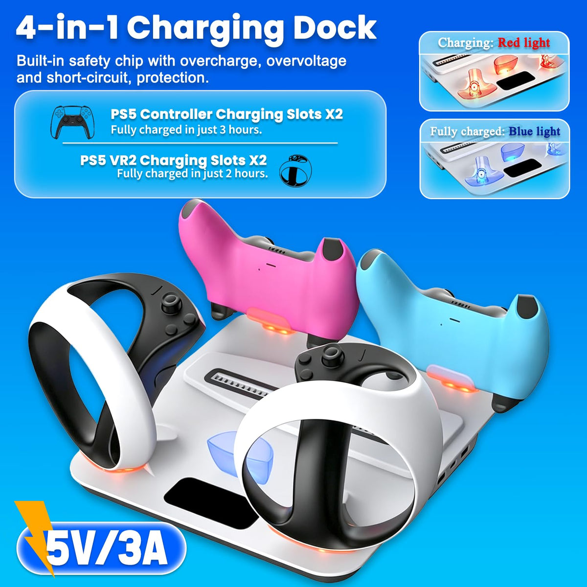 PS5 Cooling Station with Controller & PS VR2 Charger K499066