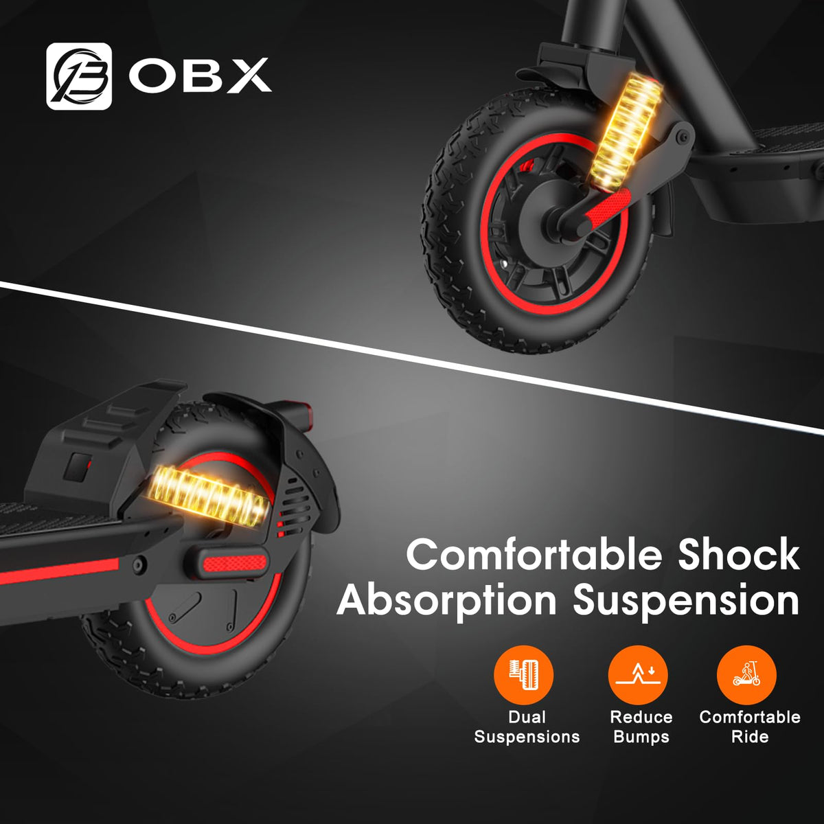 1200W Motor 10" Off-Road Pneumatic Tire Electric Scooter Q8143