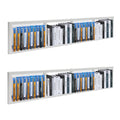2 Pcs 34Inch White Wall Mount CD DVD Storage Shelf X505