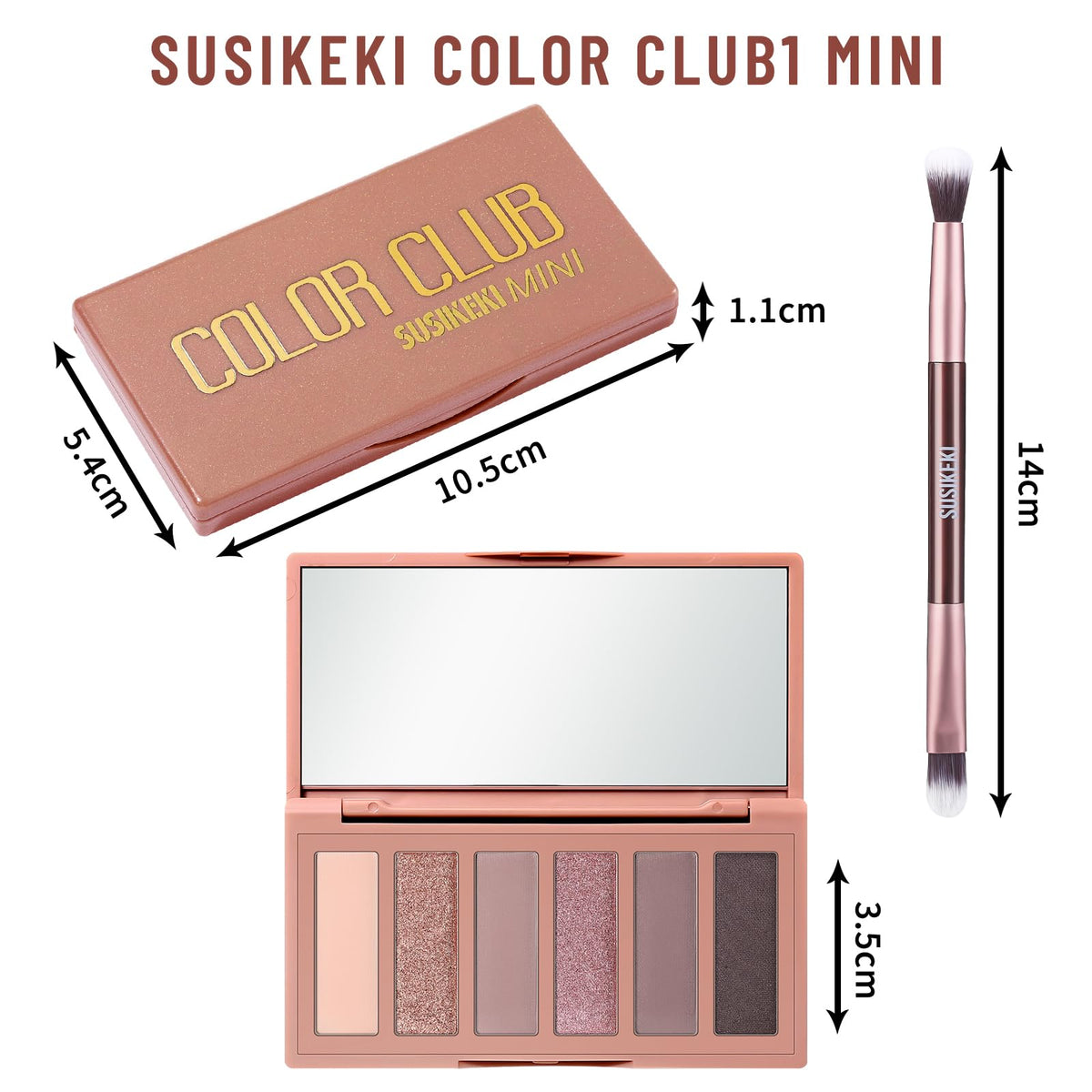 6-Color Matte and Shimmer Eyeshadow Palette with Brush K778
