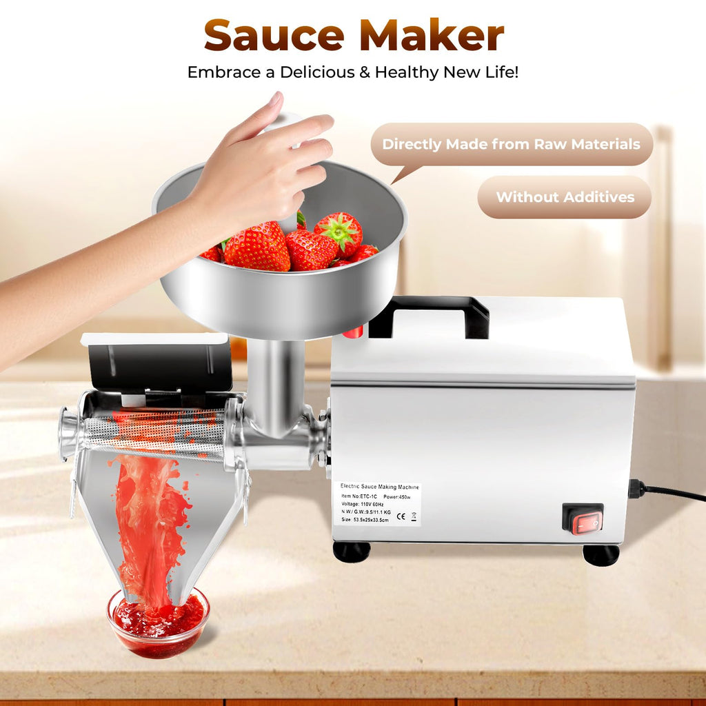 450W Electric Food Strainer with Filter and Trough B5929