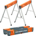2 Pack Folding Heavy Duty Metal Sawhorse G45983
