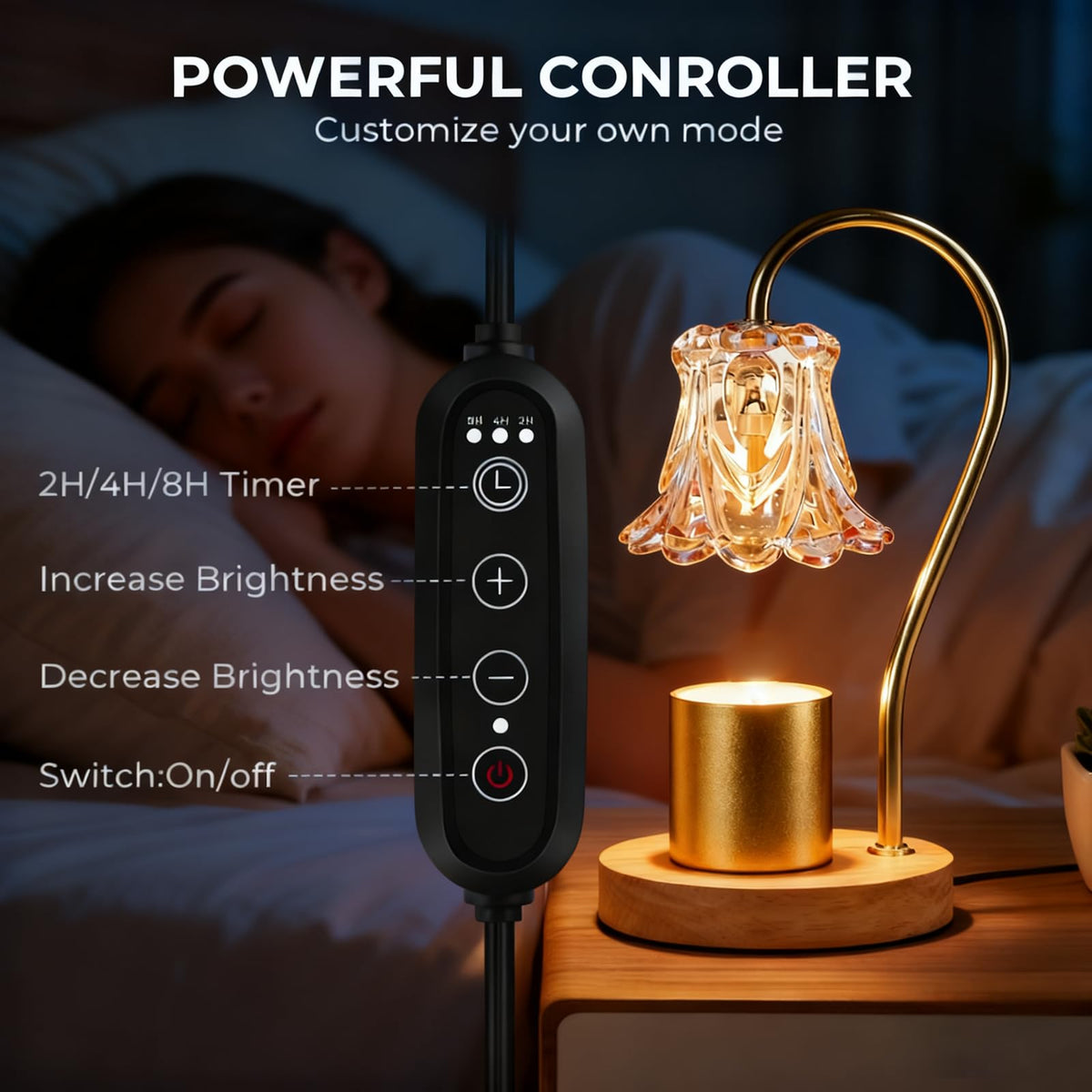 Candle Warmer Lamp with Timer Dimmable M1613