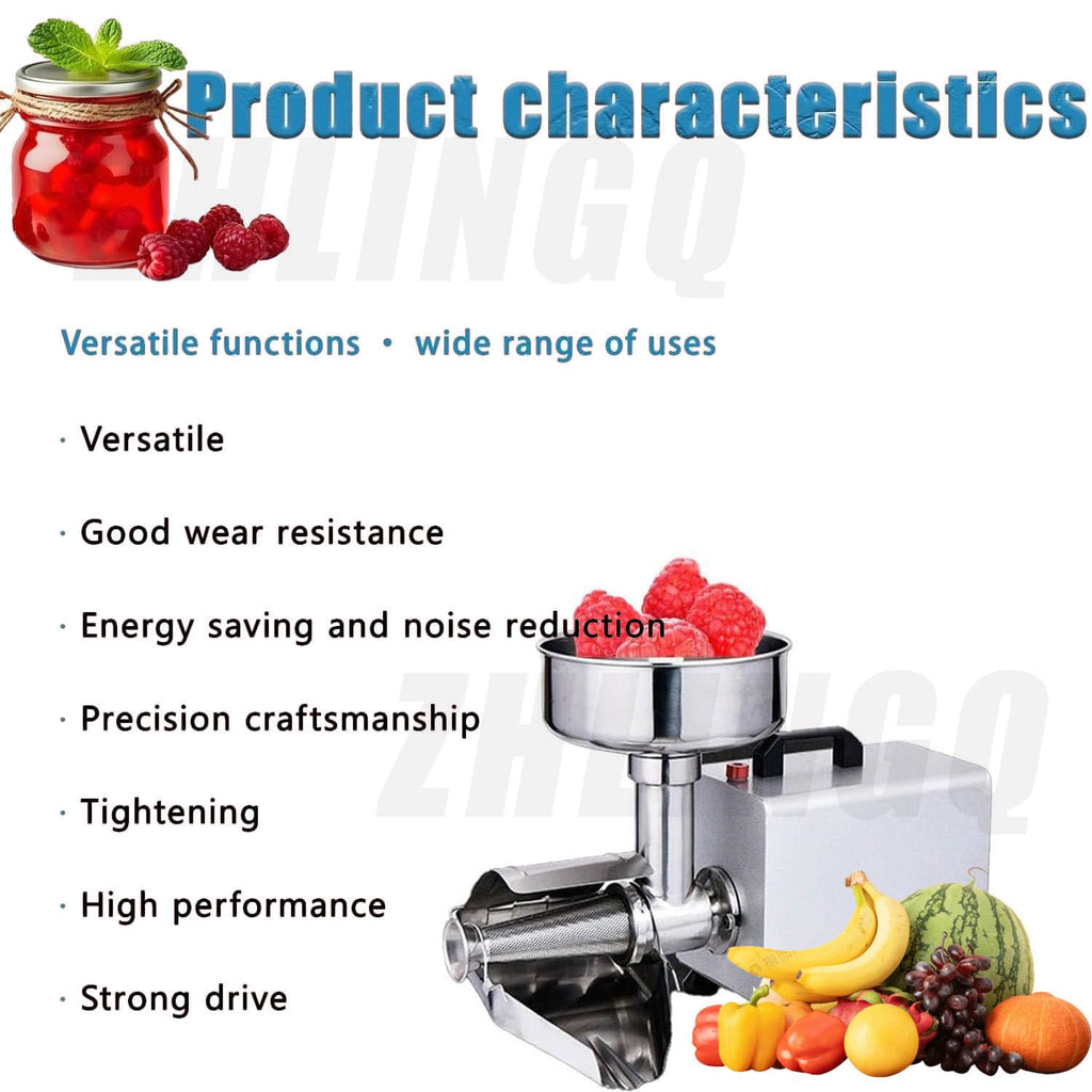 Electric Tomato Strainer Machine 330 lbs/hr 450W Stainless Steel O24595