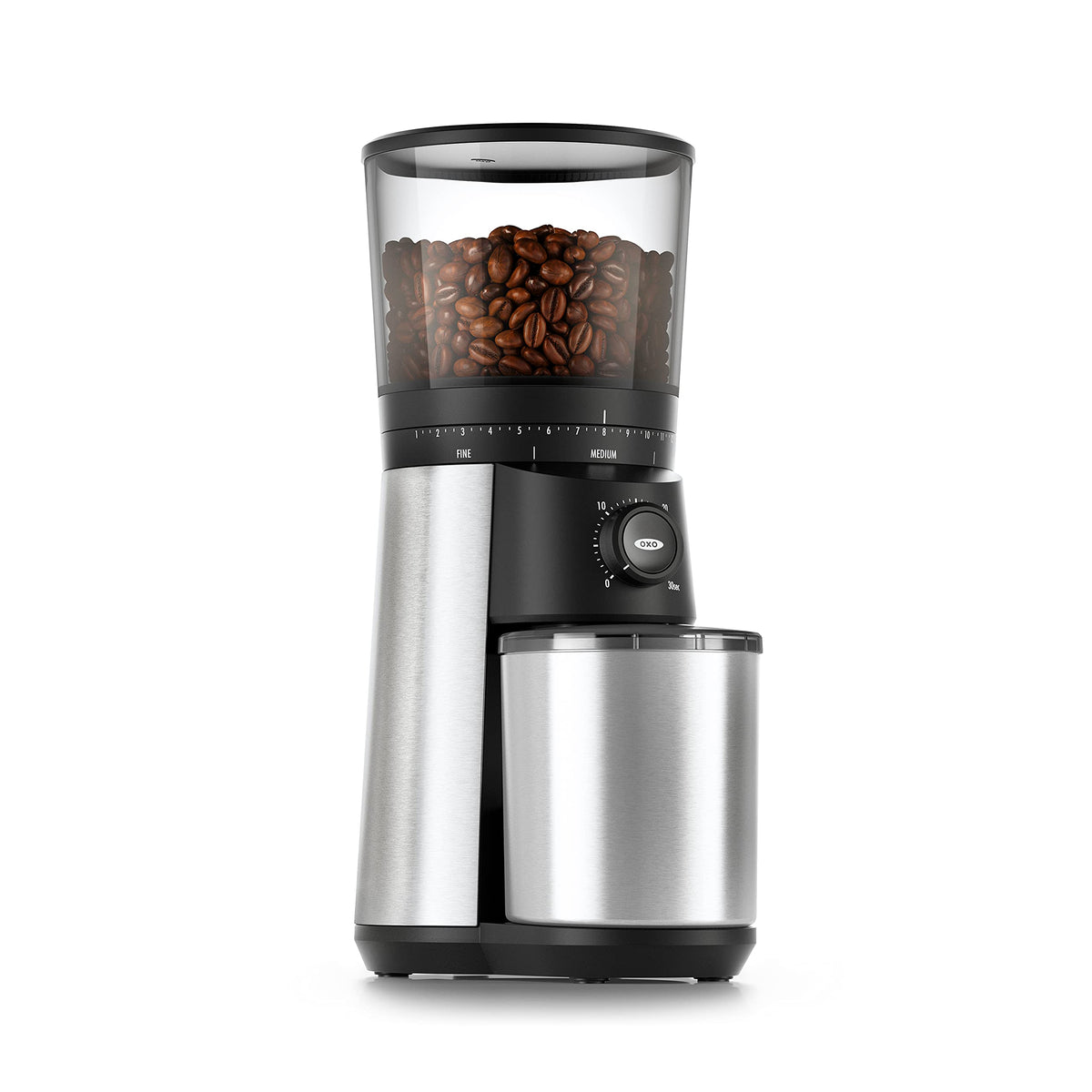 Electric Coffee Bean Grinder 12 Oz Silver B2056