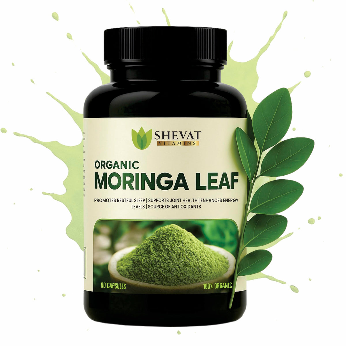 Organic Moringa Leaf Capsules 1000mg 90 Capsules N992