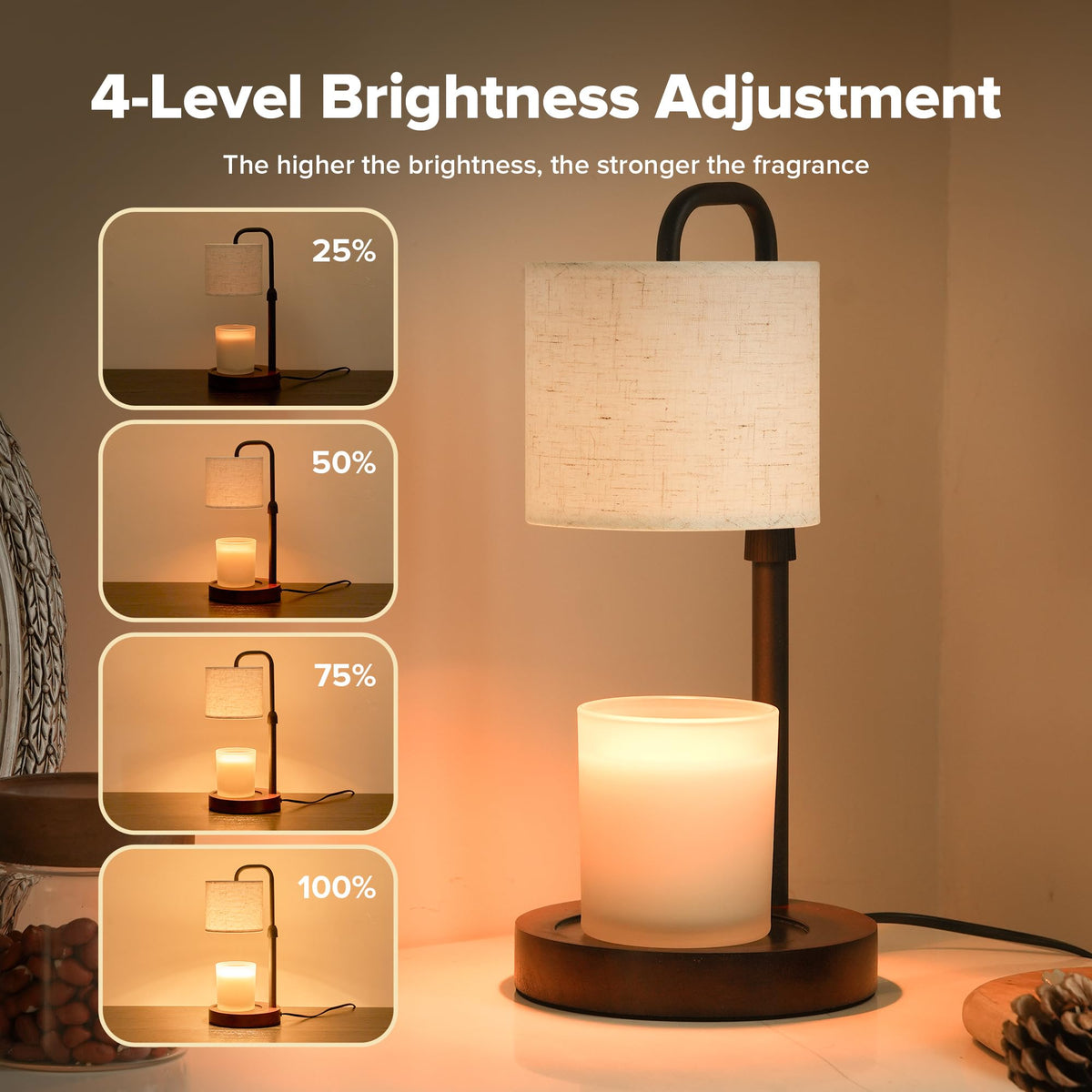 Dimmable Candle Warmer Lamp with Timer U137035