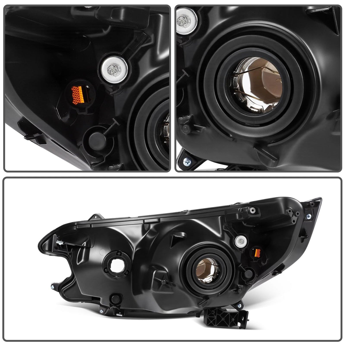 Black Halogen Headlights Assembly K26178