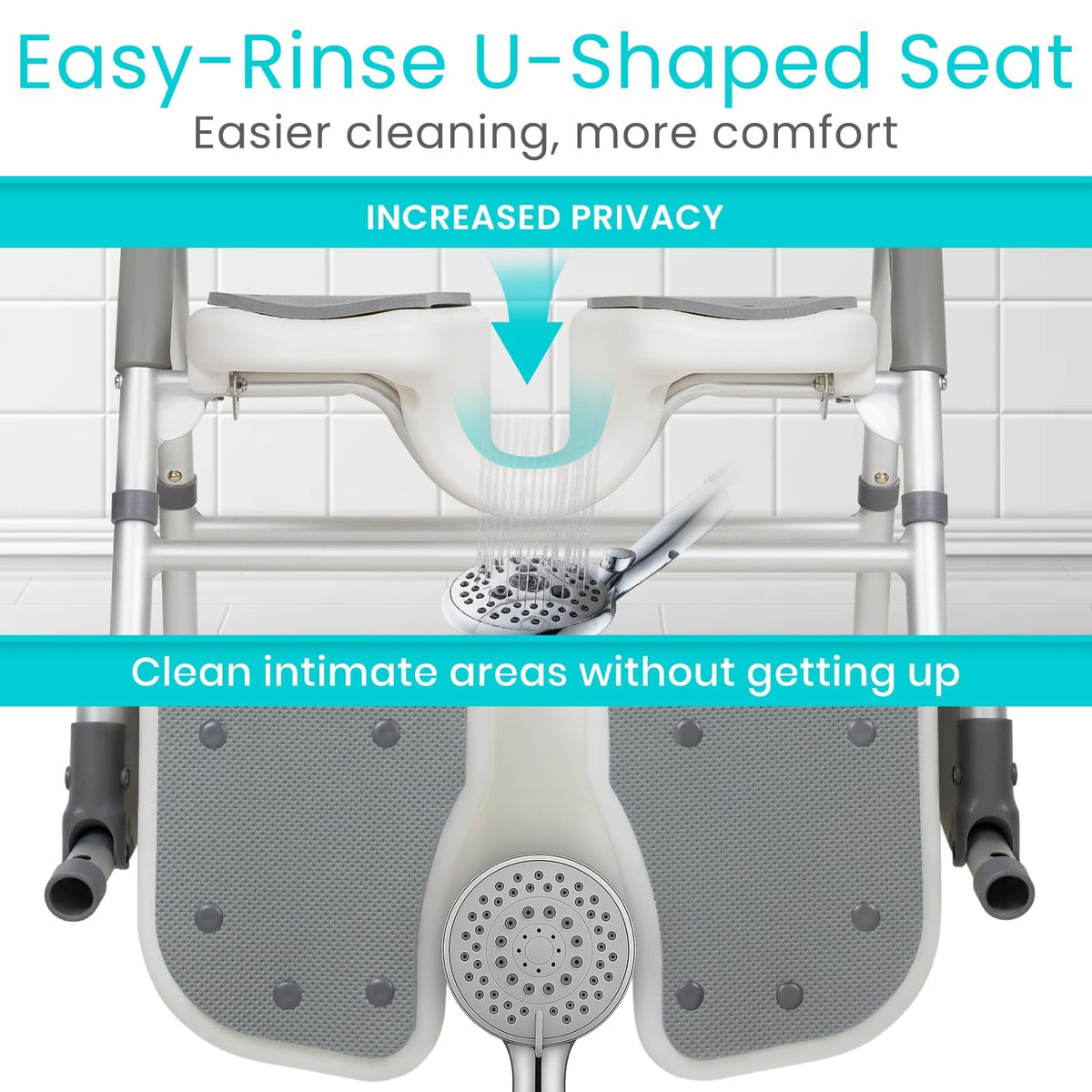 U-Shaped Shower Chair with Arms I930050