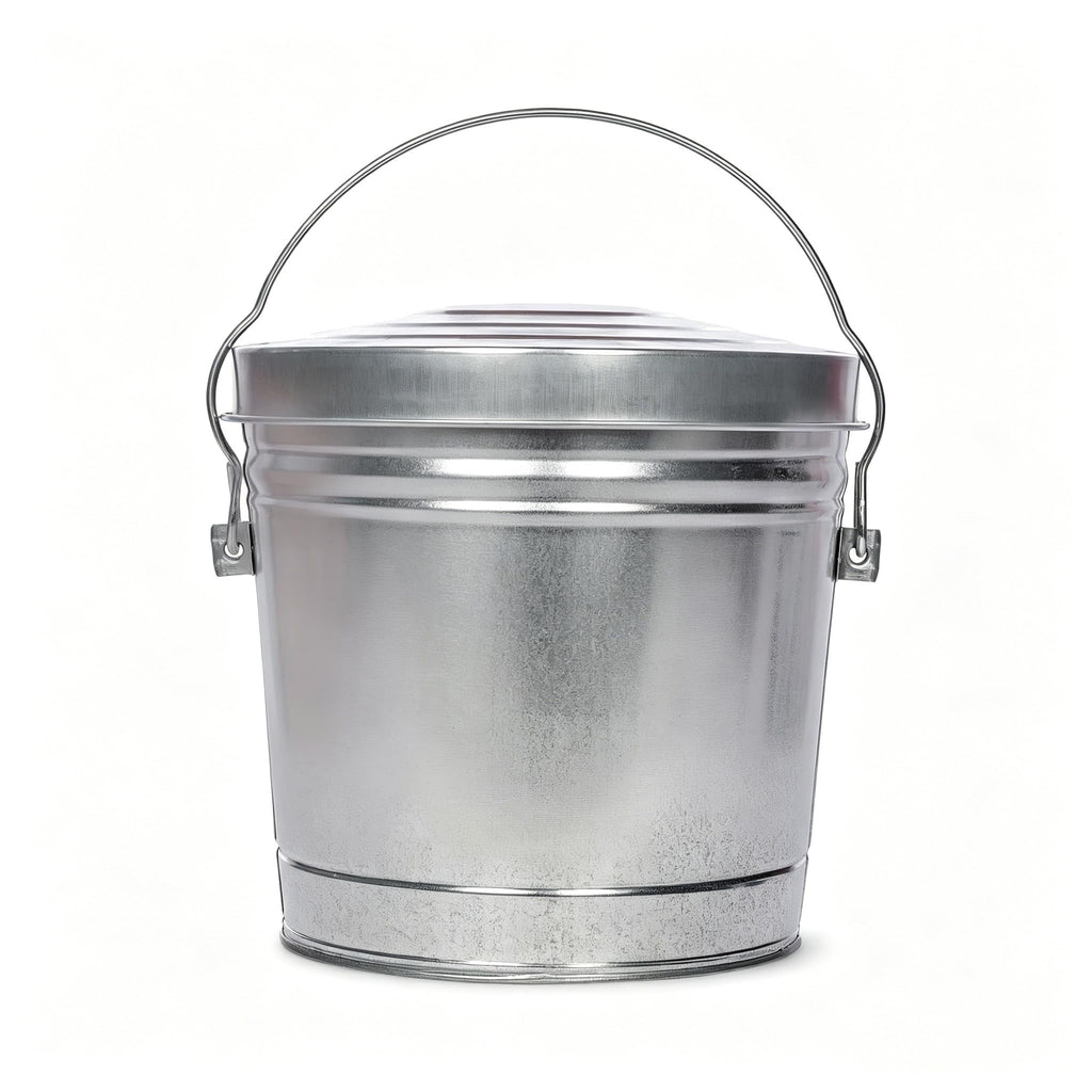 6-Gallon Galvanized Steel Locking Lid Storage Can M694008