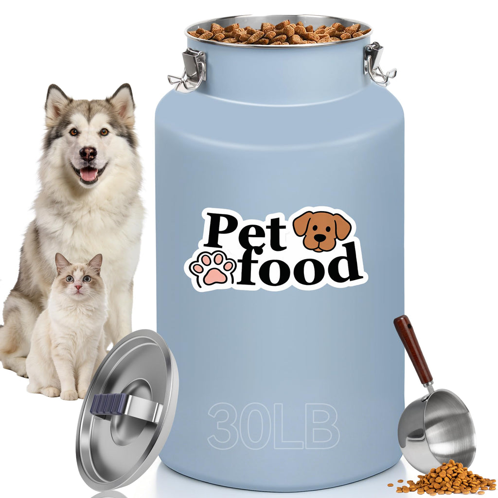 Stainless Steel Dog Food Storage Container with Scoop L79350