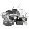 12 Piece Hard Anodized Ceramic Nonstick Cookware Set M813643