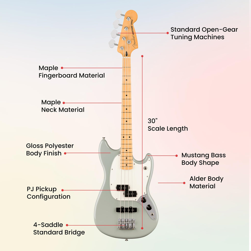 Cactus Gray Bass Guitar Bundle with Gig Bag O231767