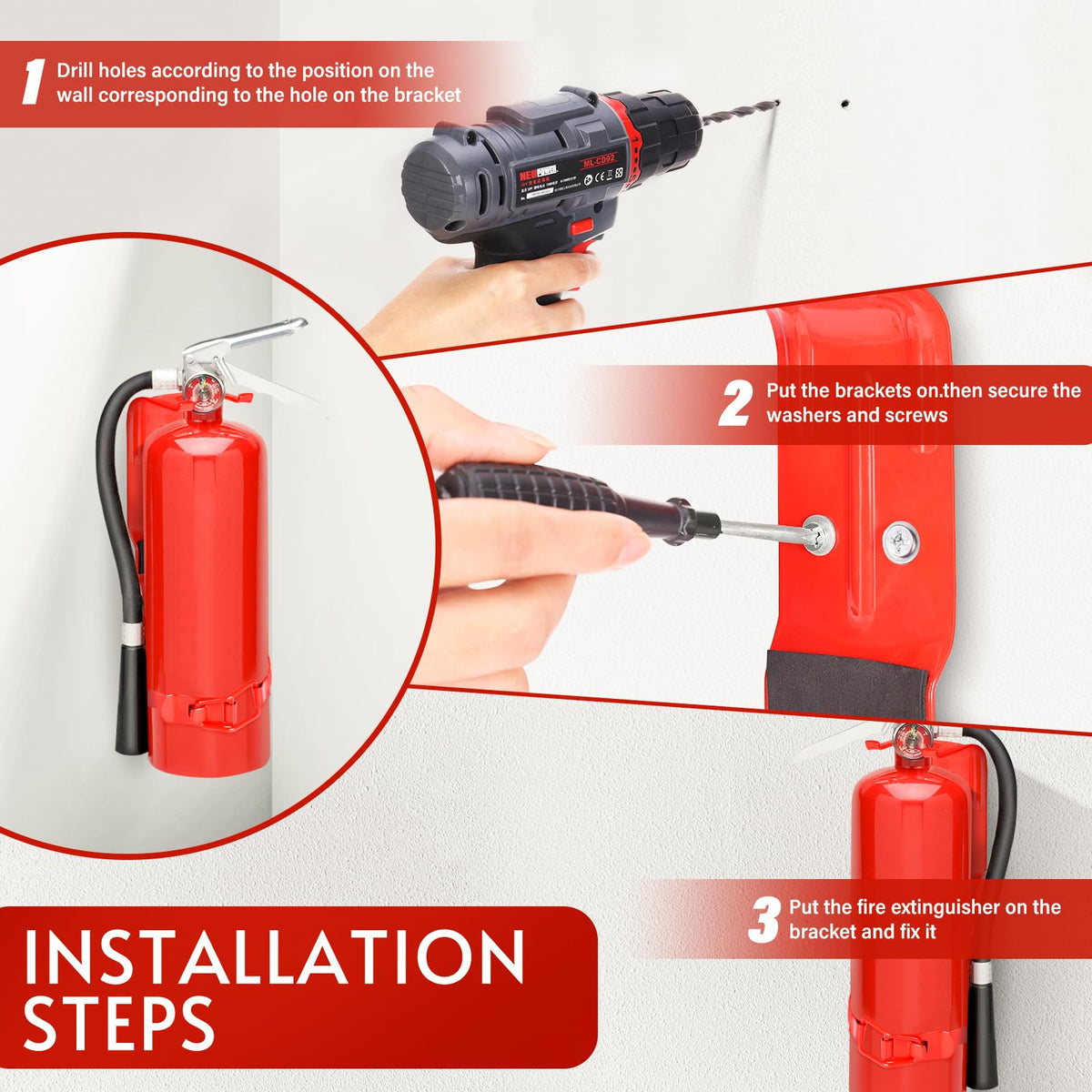 2.5LB Fire Extinguisher Mount Bracket Wall Mount V993891