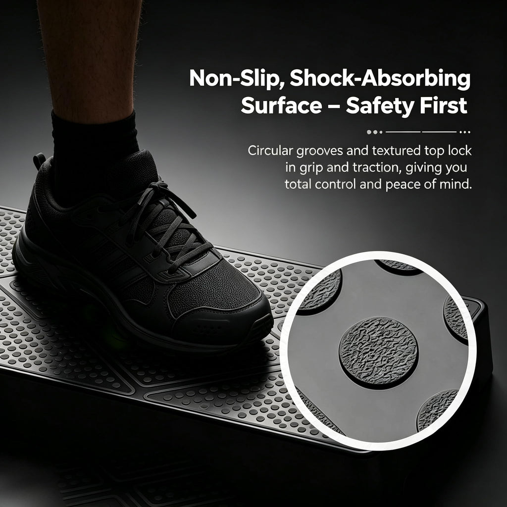 28-Inch Height Adjustable Aerobic Step Platform with 4 Risers X2045