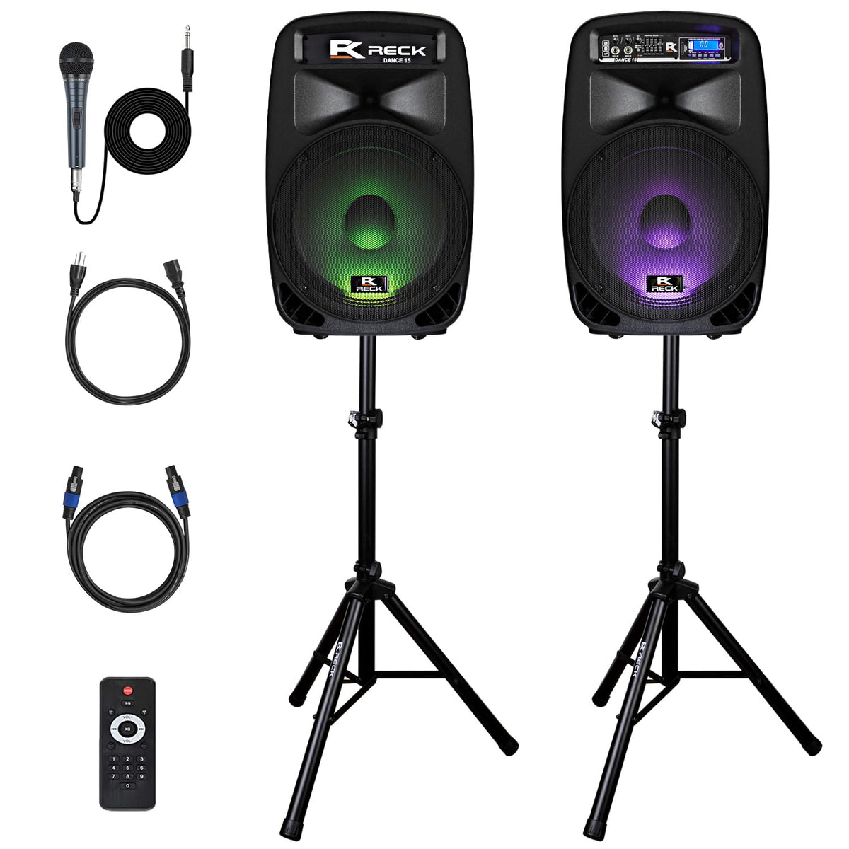 Portable 15-Inch 2000 Watt 2-Way Powered PA Speaker System E47919