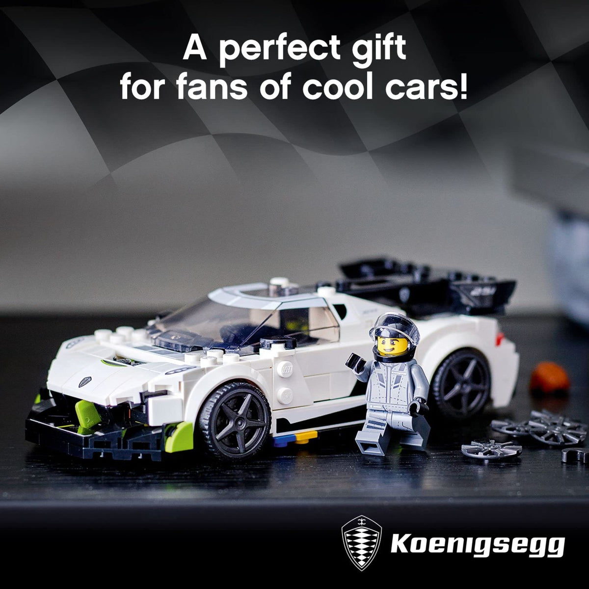 Racing Sports Car Toy with Driver Minifigure H438