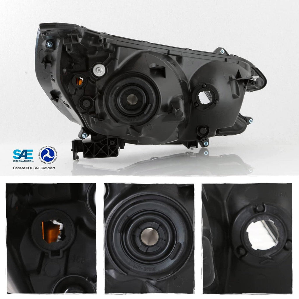 Black Halogen Headlights Assembly K26178