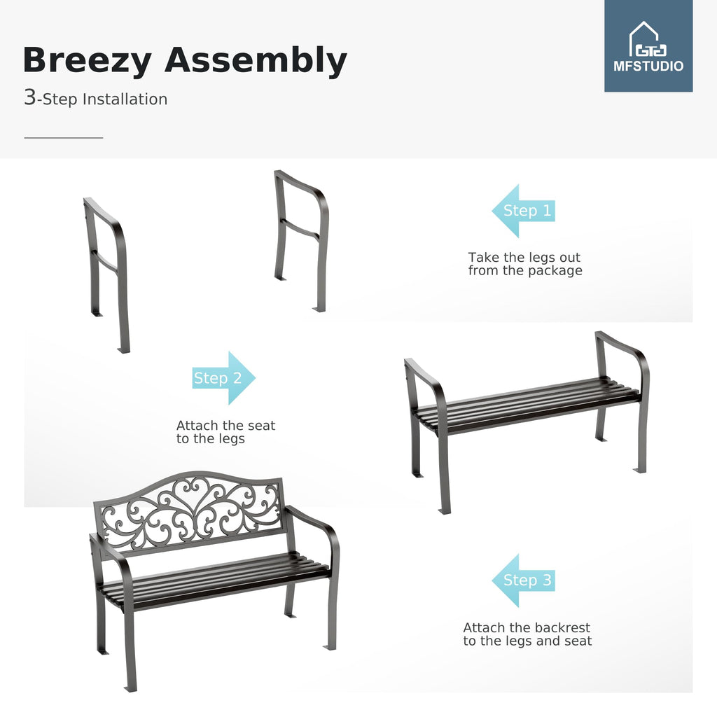 Cast Iron Outdoor Garden Bench P64985