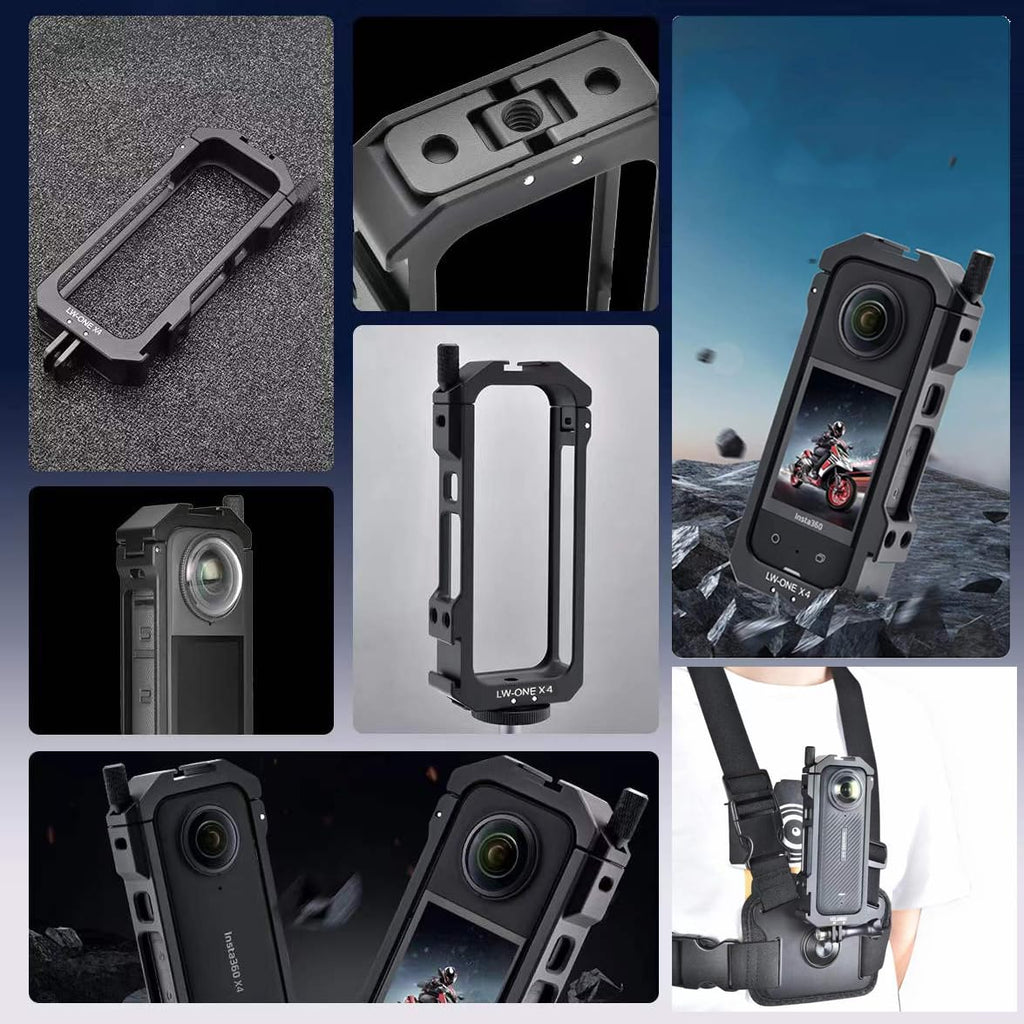 Aluminum Frame Cage Case Bag Glass Lens Guard Set Screen Protector O4569