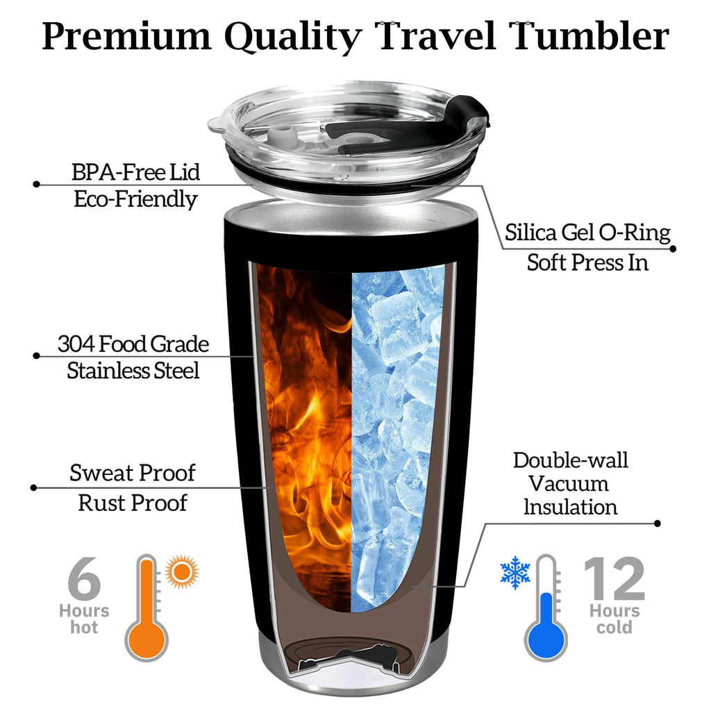 Stainless Steel Tumblers 20 oz Set of 6 X817