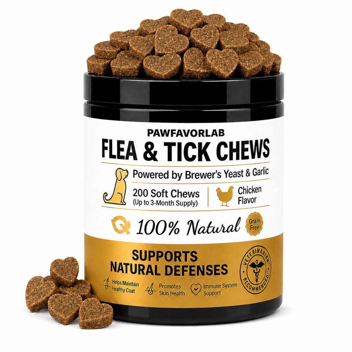 Chicken Flavor Soft Chews for Dogs - 200 Count I8459