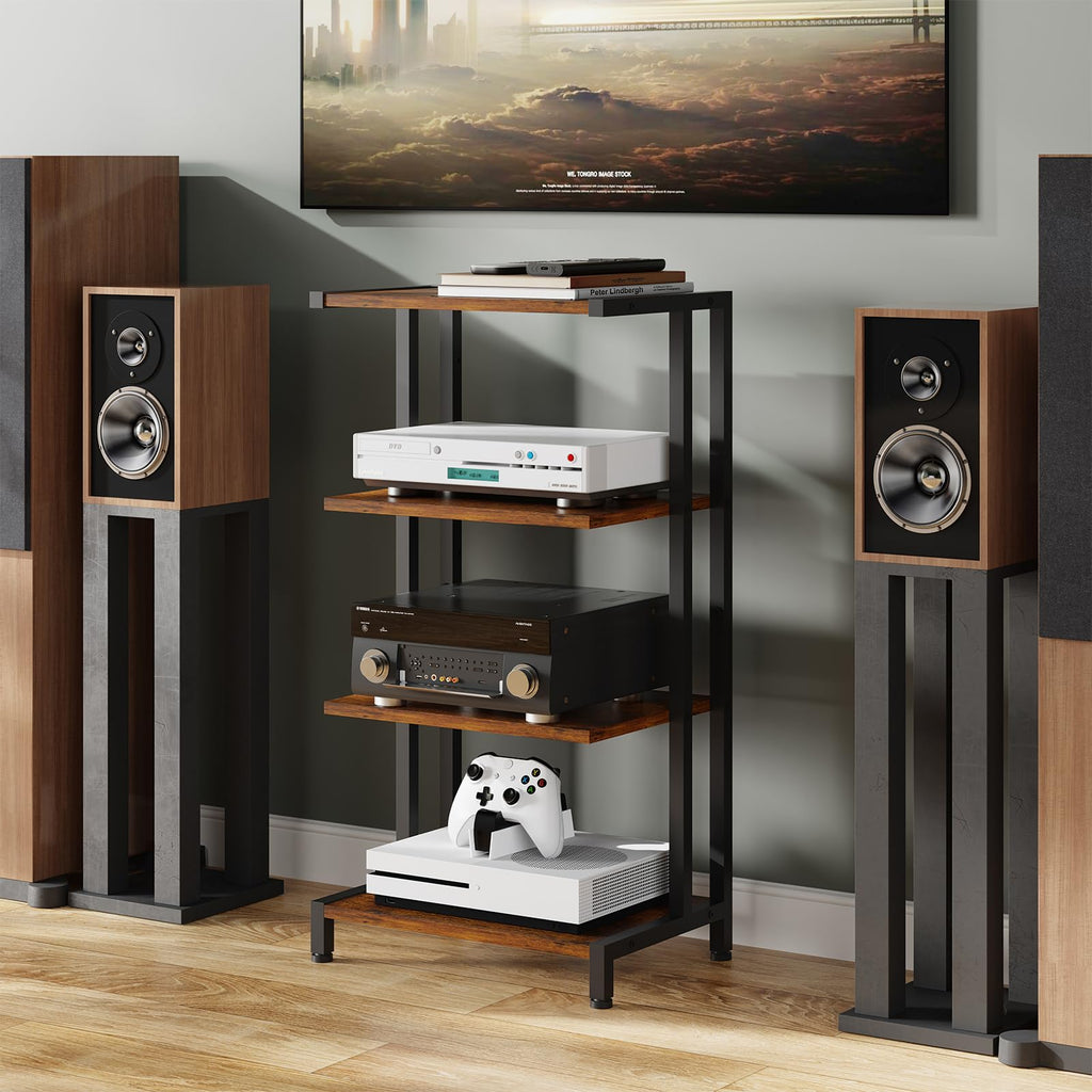 4-Tier Wooden AV Media Stand V1580