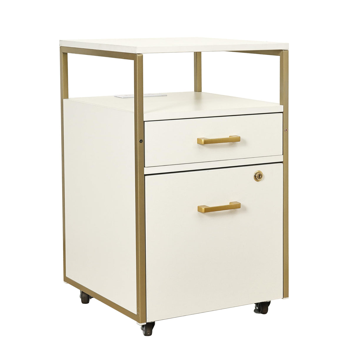 2 Drawer Rolling File Cabinet with Lock A76676