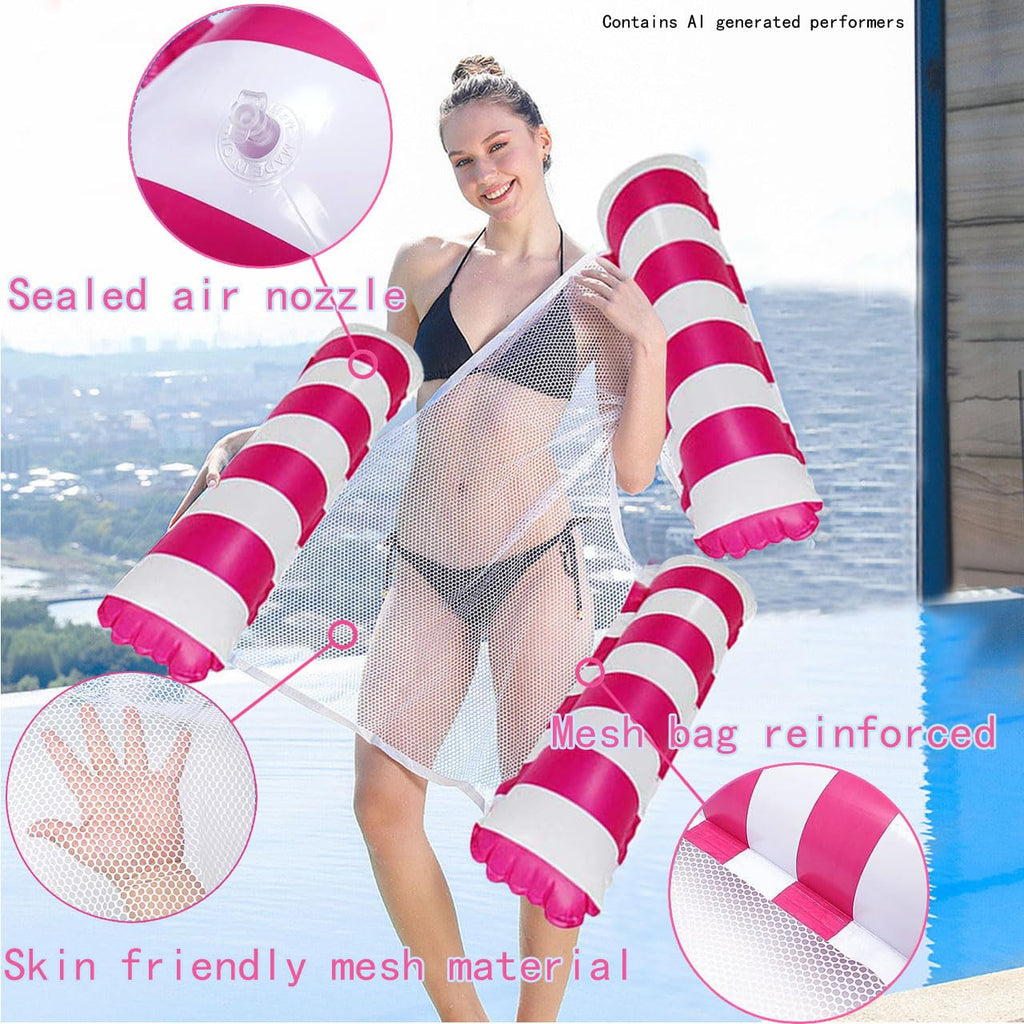 2 Pack Inflatable Pool Floats Chair Bed Hammock C4661