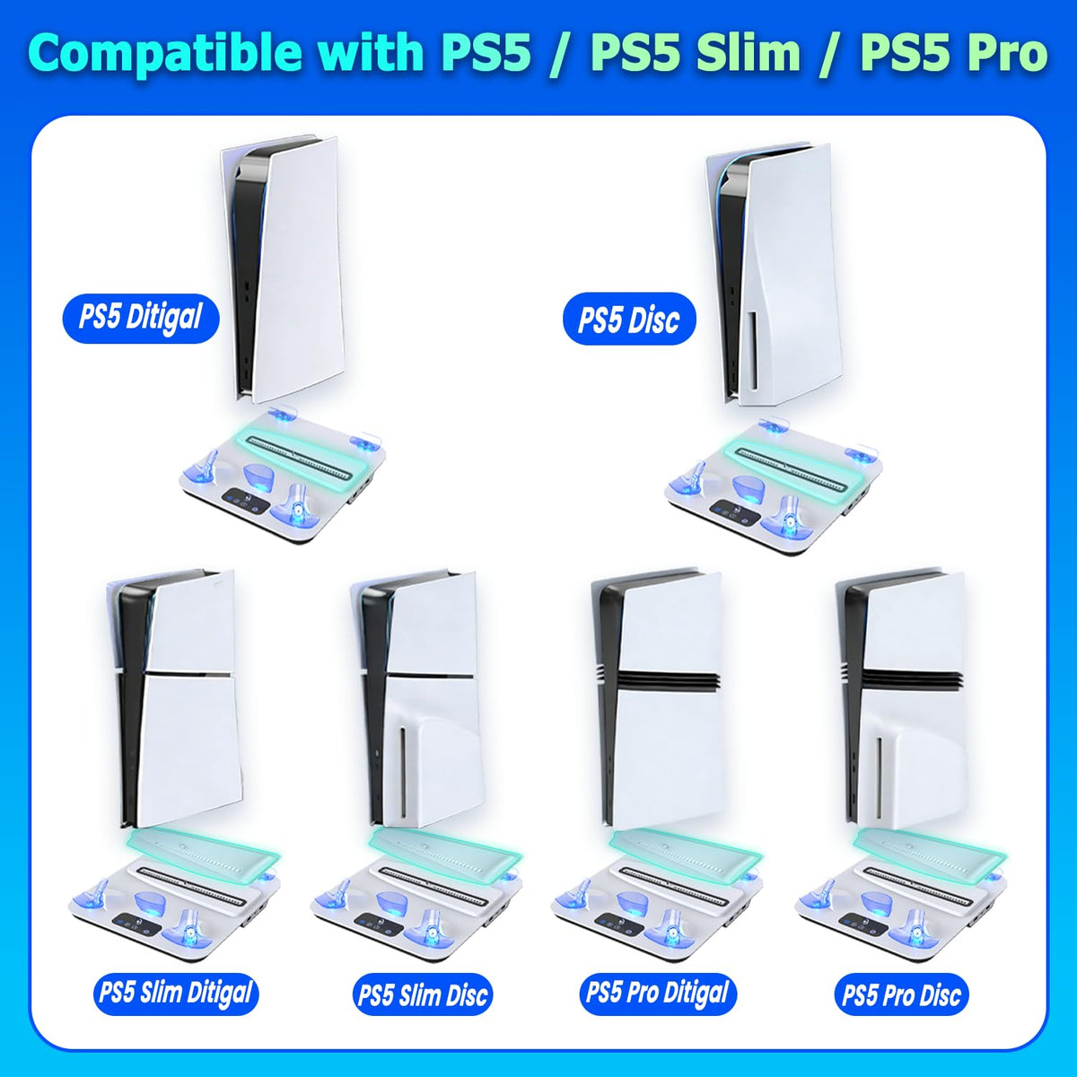 PS5 Cooling Station with Controller & PS VR2 Charger K499066