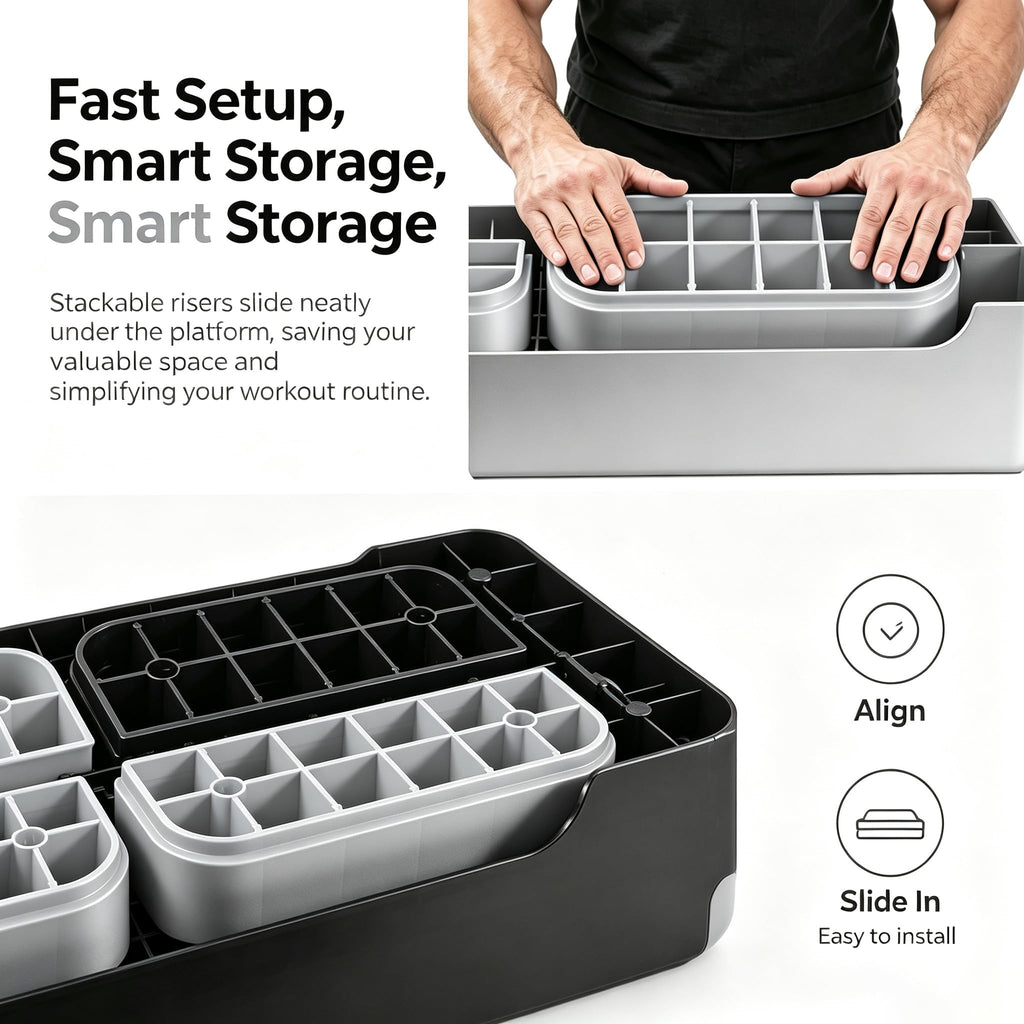 28-Inch Height Adjustable Aerobic Step Platform with 4 Risers X2045