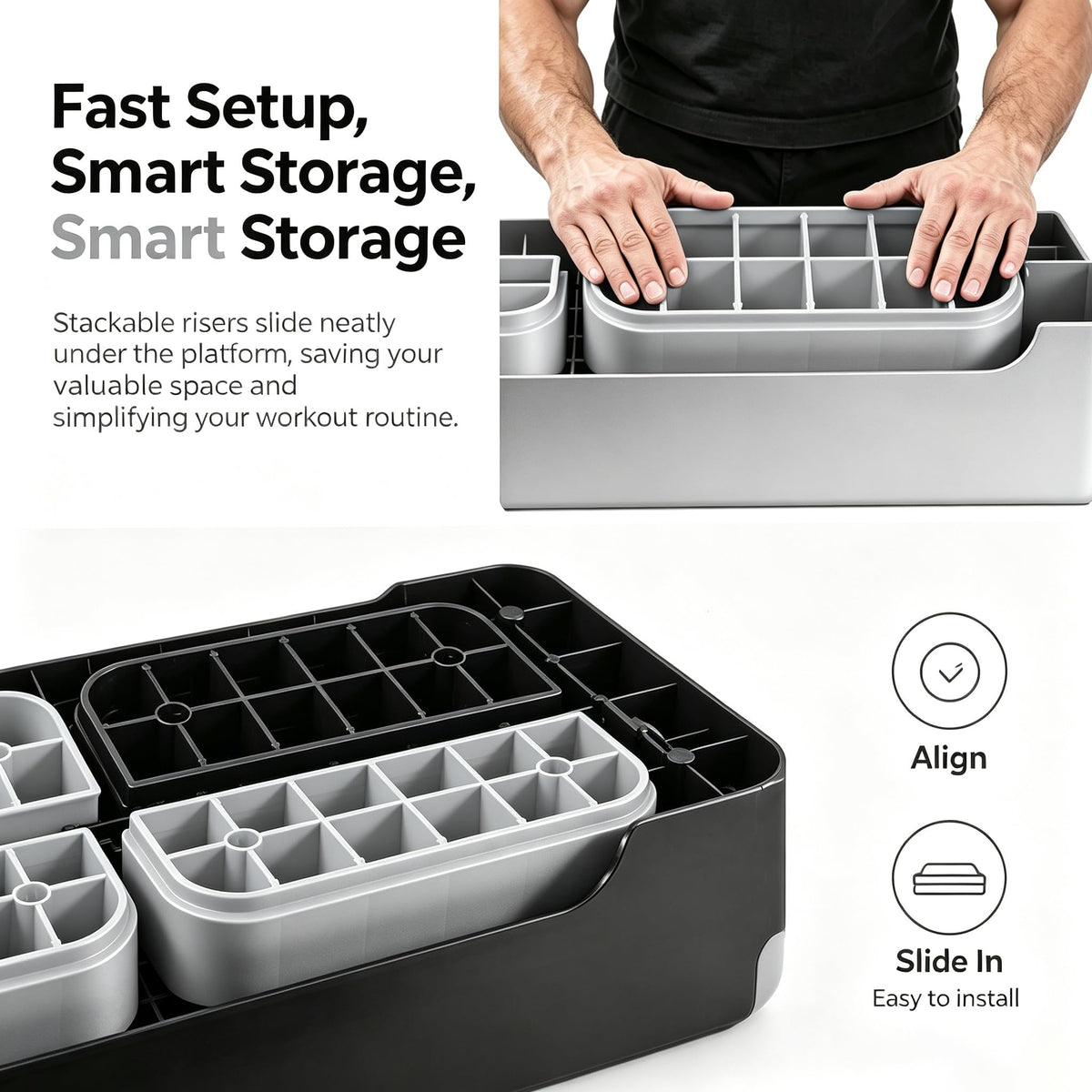28-Inch Height Adjustable Aerobic Step Platform with 4 Risers X2045