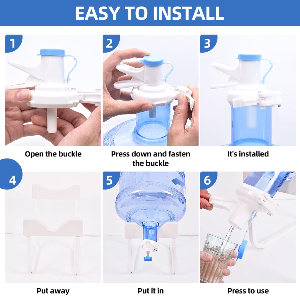5 Gallon Detachable Metal Water Dispenser Stand and 2 Valves Y6323