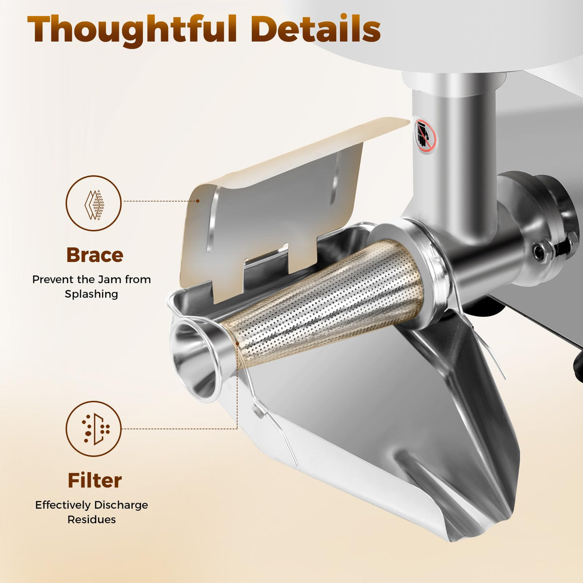 450W Electric Food Strainer with Filter and Trough B5929