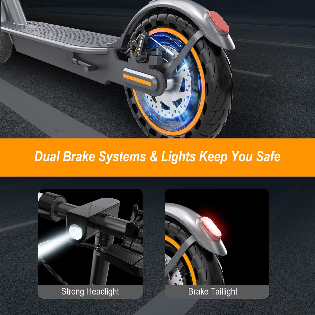 Electric Scooter with Dual Suspension Y8514