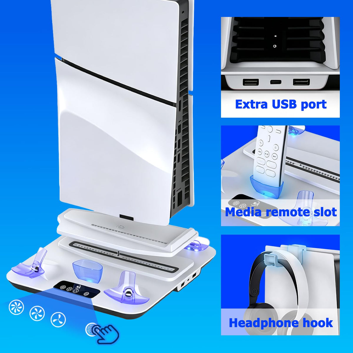 PS5 Cooling Station with Controller & PS VR2 Charger K499066
