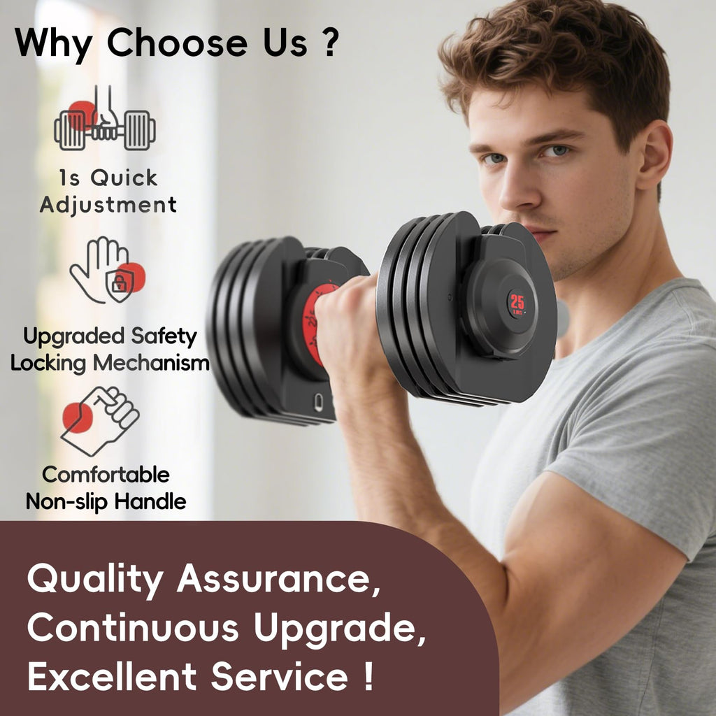 Adjustable Dumbbell Set of 2 with Anti-Slip Handle R564123