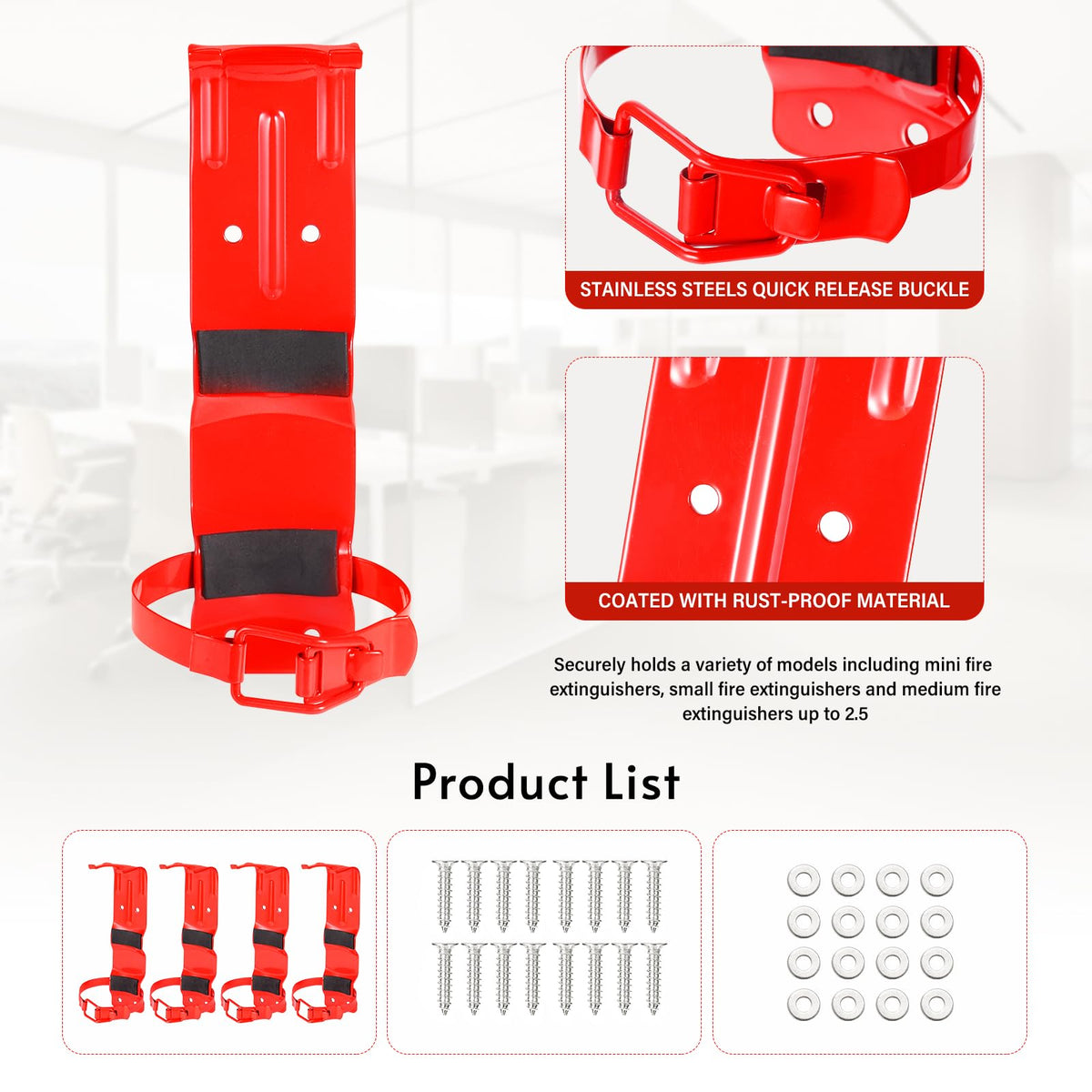 2.5LB Fire Extinguisher Mount Bracket Wall Mount V993891