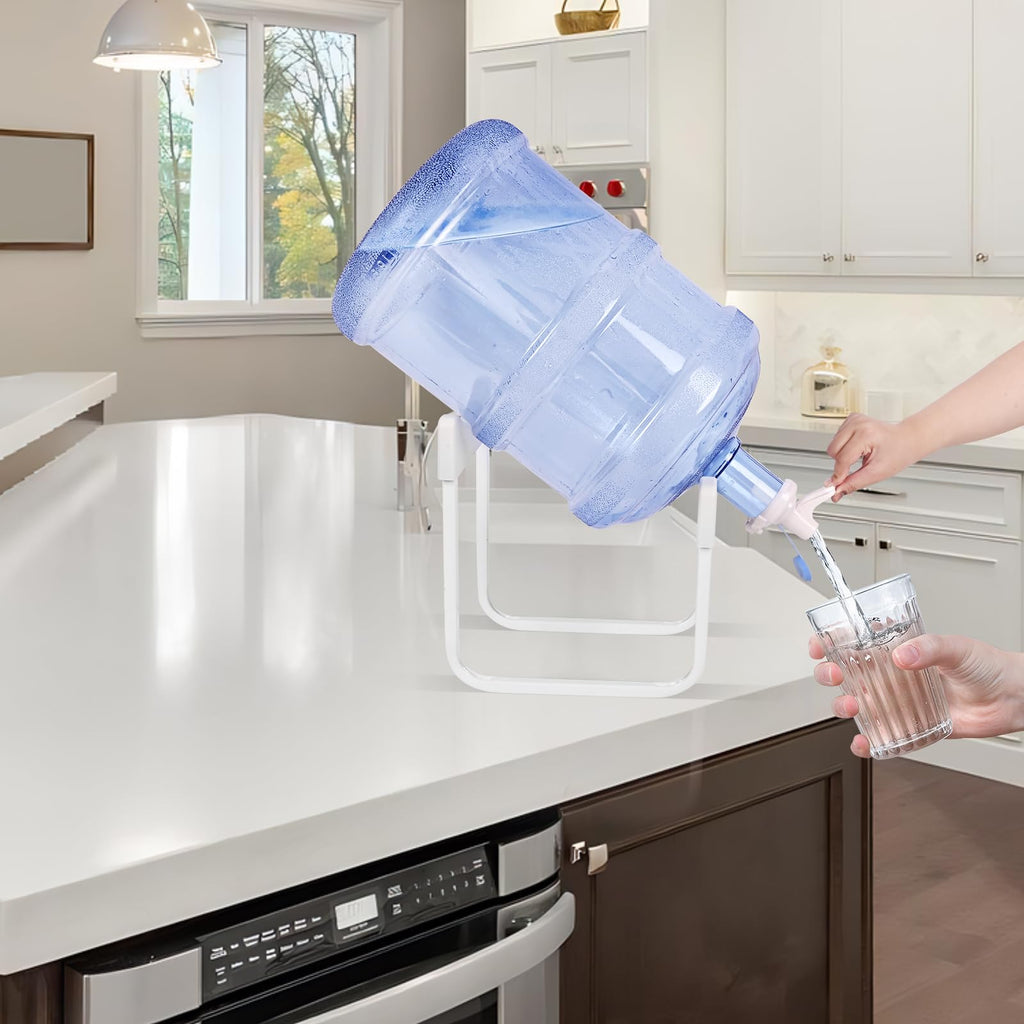 5 Gallon Detachable Metal Water Dispenser Stand and 2 Valves Y6323