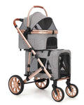 Double Pet Stroller with 2 Detachable Carriers I245997