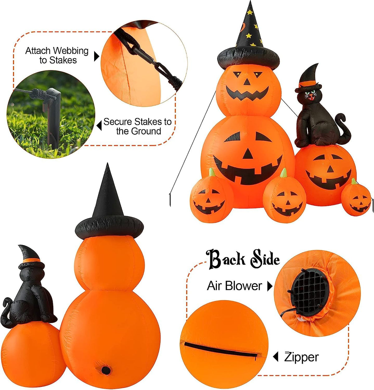 6 FT Halloween Inflatable Outdoor Decor D11940